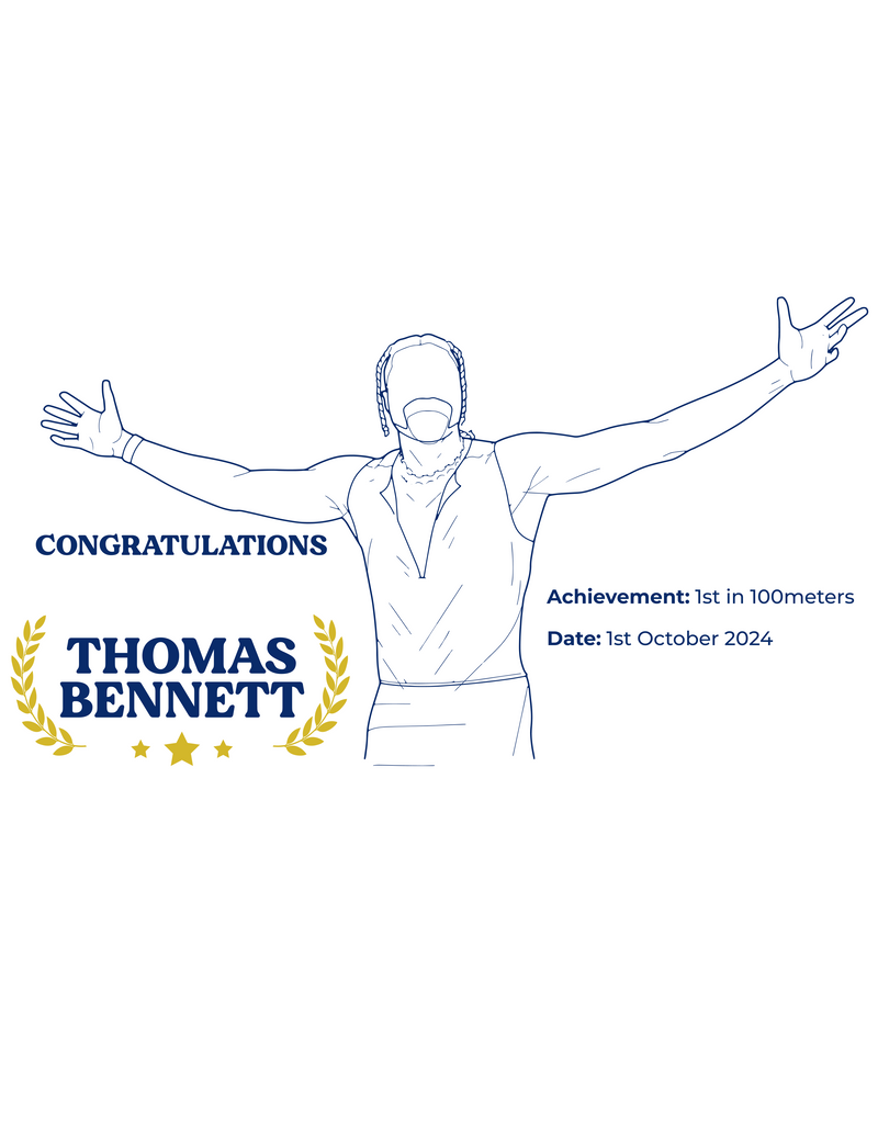 Personalised Embroidered Athletics Achievement Polo Shirt