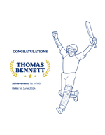 Personalised Embroidered Cricket Batting Legacy T-Shirt