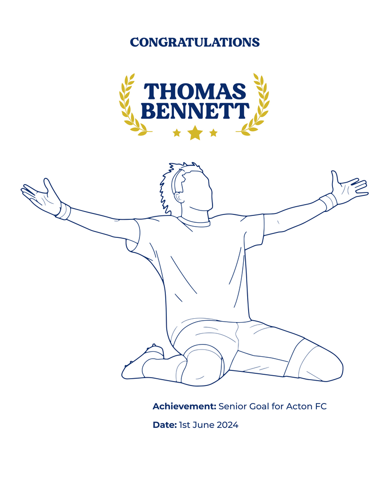 Personalised Embroidered Football Achievement Polo Shirt