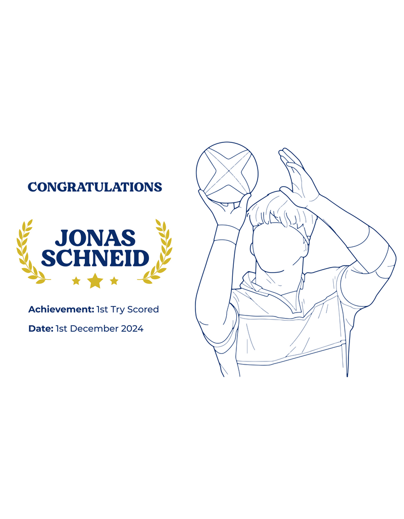 Personalised Embroidered Rugby Achievement Polo Shirt