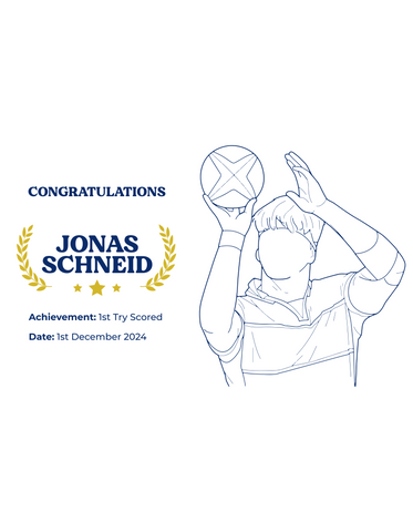 Personalised Embroidered Rugby Achievement Polo Shirt