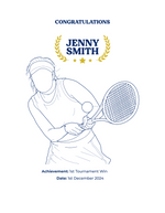 Personalised Embroidered Tennis Milestone Hoodie
