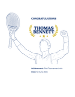 Personalised Embroidered Tennis Honour Polo Shirt