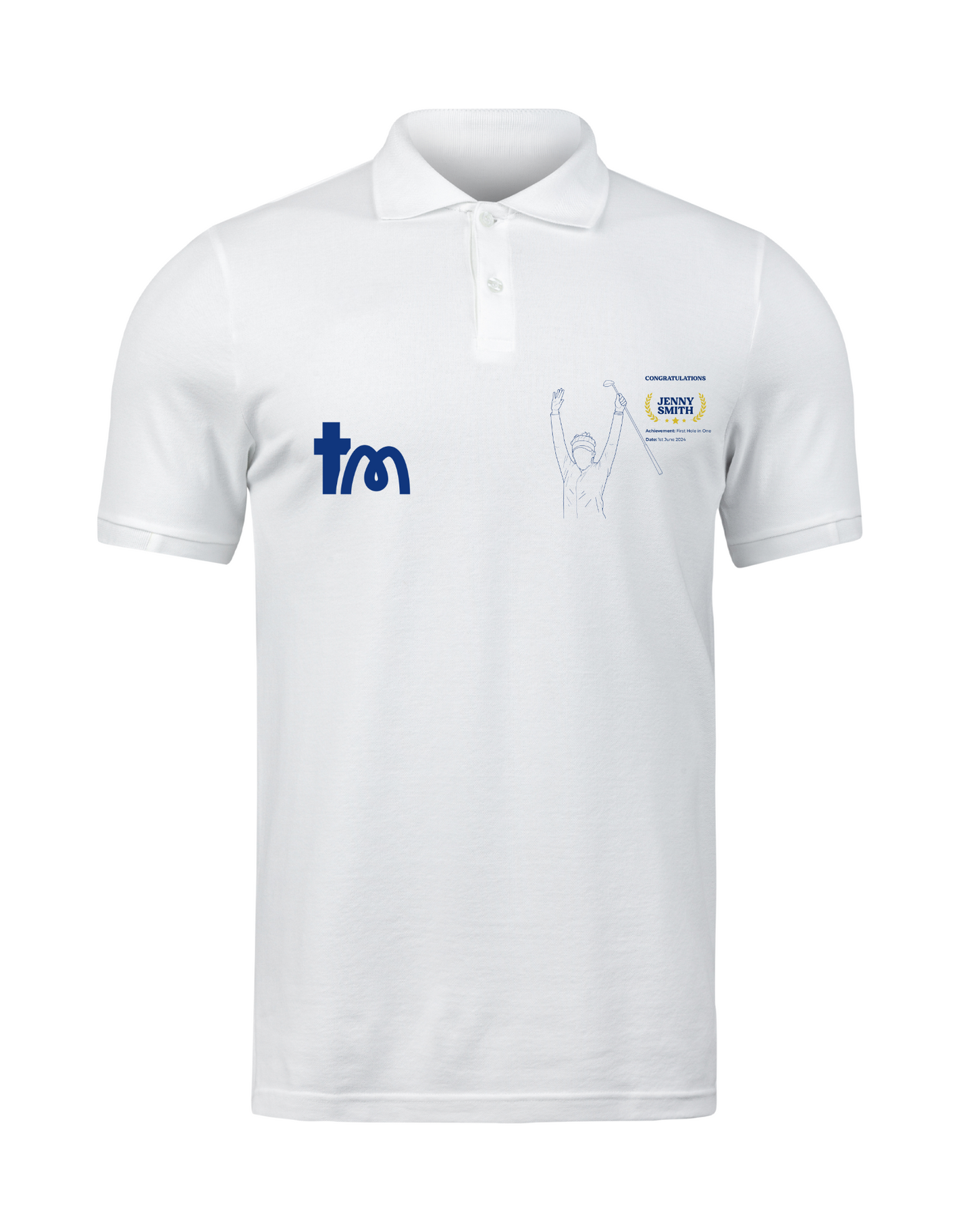 Personalised Embroidered Golf Milestone Polo Shirt