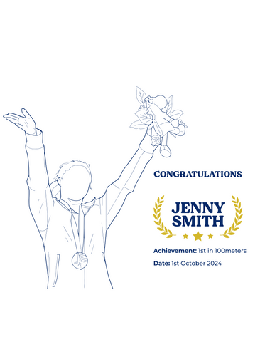 Personalised Athletics Achievement Embroidered Hoodie