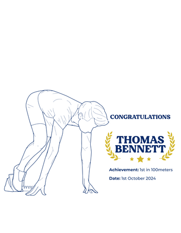 Embroidered Athletics Achievement T-Shirt – A Keepsake to Celebrate Sporting Success