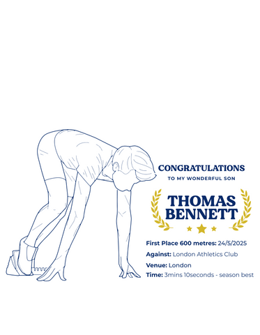 Embroidered Athletics Achievement T-Shirt – A Keepsake to Celebrate Sporting Success