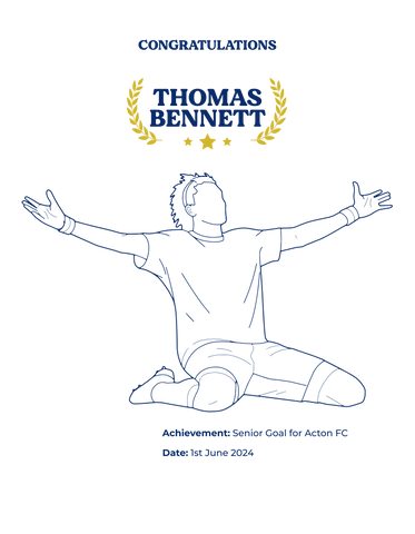 Personalised Embroidered Football Achievement Hoodie