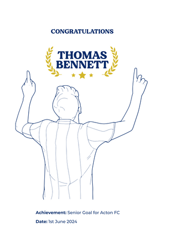 Personalised Embroidered Football Milestone Polo Shirt