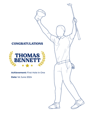 Personalised Embroidered Golf Achievement Polo Shirt