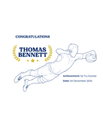 Personalised Embroidered Rugby Honour T-Shirt