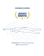 Personalised Embroidered Swimming Milestone Hoodie