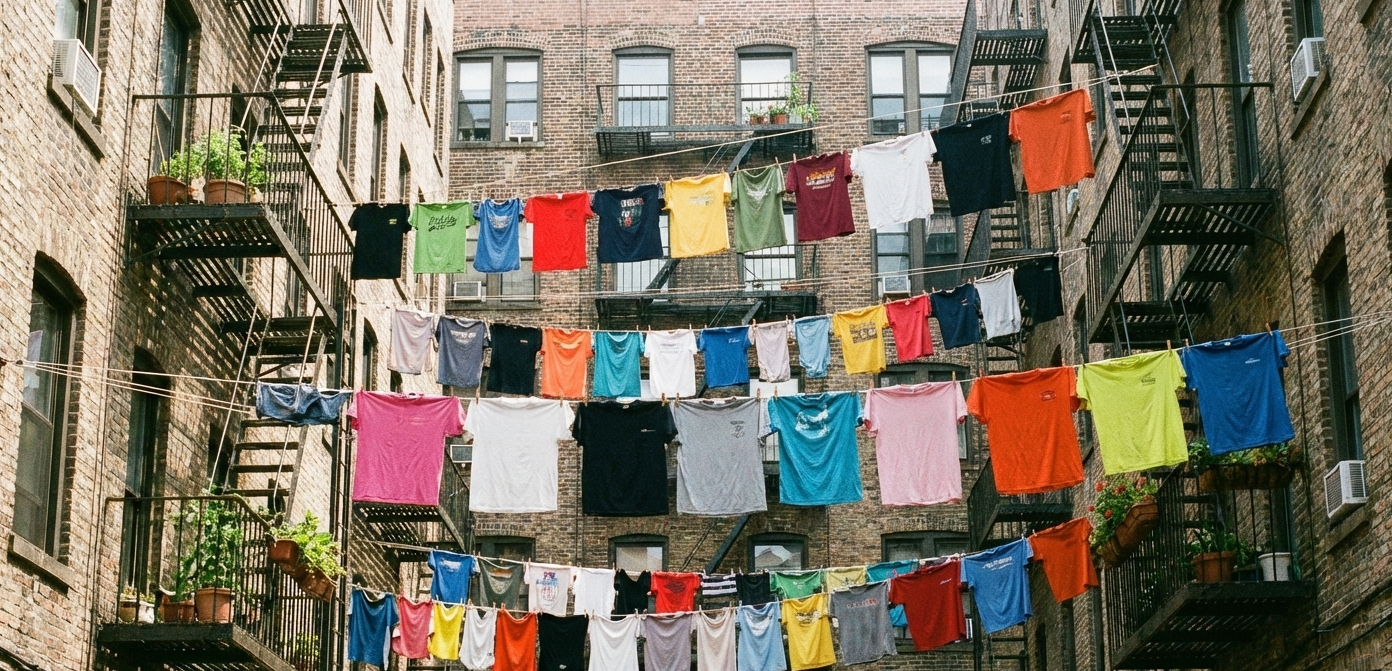 TeeMemento T-shirt care guide image