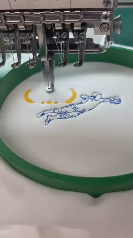 Video of TeeMemento product being embroidered